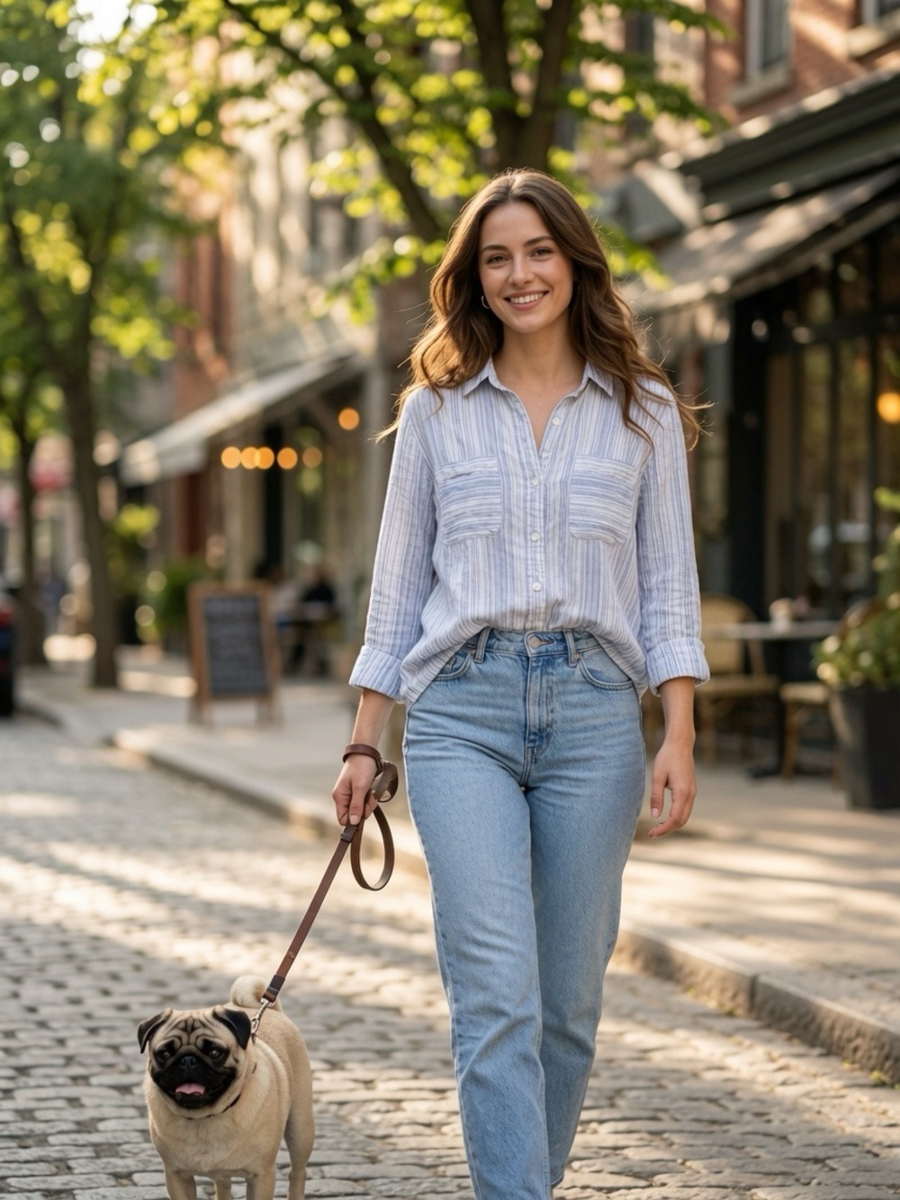 Athleta Peninsula Micro Stripe Button Down Medium